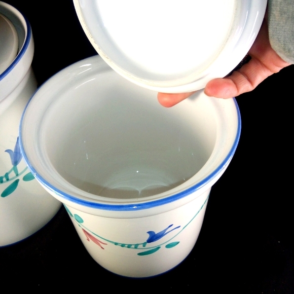 Hand Painted Ceramic Canister Group - Picture 9 of 13